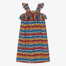 Sonia Rykiel Paris-فستان بطبعة قلوب قطن لون أسود للمراهقات | Childrensalon Outlet