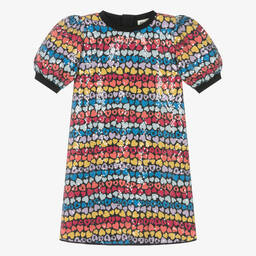 Sonia Rykiel Paris-Teen Girls Black Sequin Heart Dress | Childrensalon Outlet