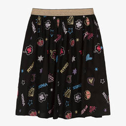 Sonia Rykiel Paris-Teen Girls Black Stars & Charms Skirt | Childrensalon Outlet