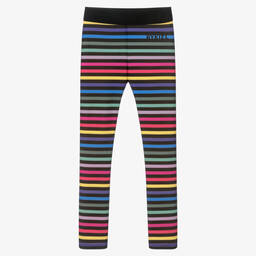 Sonia Rykiel Paris-Teen Girls Black Striped Sports Leggings | Childrensalon Outlet