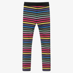 Sonia Rykiel Paris-Teen Girls Black Striped Sports Leggings | Childrensalon Outlet