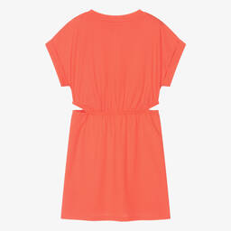 Sonia Rykiel Paris-فستان قطن عضوي جيرسي لون برتقالي للمراهقات | Childrensalon Outlet