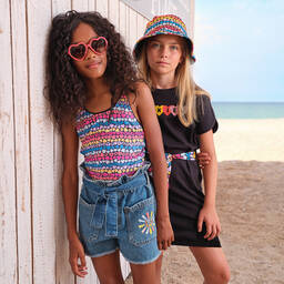 Sonia Rykiel Paris-Teen Girls Organic Cotton Denim Shorts | Childrensalon Outlet