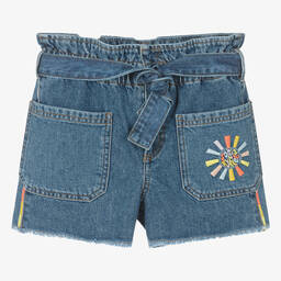 Sonia Rykiel Paris-Teen Girls Organic Cotton Denim Shorts | Childrensalon Outlet