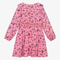 Sonia Rykiel Paris-Teen Girls Pink Café Print Dress | Childrensalon Outlet