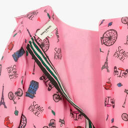Sonia Rykiel Paris-Teen Girls Pink Café Print Dress | Childrensalon Outlet