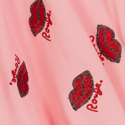 Sonia Rykiel Paris-Teen Girls Pink Embroidered Lips Skirt | Childrensalon Outlet