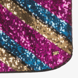 Sonia Rykiel Paris-تنورة مزينة بترتر لون زهري وذهبي تينز بناتي | Childrensalon Outlet