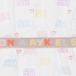 Sonia Rykiel Paris-Teen Girls White Cotton Embroidered Jumpsuit | Childrensalon Outlet