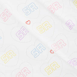 Sonia Rykiel Paris-فستان بطبعة قلوب قطن لون أبيض للمراهقات | Childrensalon Outlet