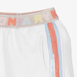 Sonia Rykiel Paris-شورت قطن جيرسي لون أبيض للمراهقات | Childrensalon Outlet
