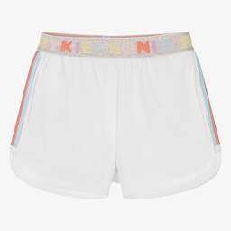 Sonia Rykiel Paris-شورت قطن جيرسي لون أبيض للمراهقات | Childrensalon Outlet