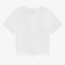 Sonia Rykiel Paris-تيشيرت قطن عضوي لون أبيض للمراهقات | Childrensalon Outlet