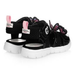 Sophia Webster Mini-Black Butterfly Riva Sandals | Childrensalon Outlet