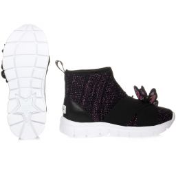 Sophia Webster Mini-Black Butterfly Sock Trainers | Childrensalon Outlet