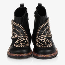 Sophia Webster Mini-Girls Black Leather Karina Boots | Childrensalon Outlet