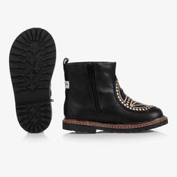 Sophia Webster Mini-Girls Black Leather Karina Boots | Childrensalon Outlet