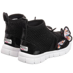Sophia Webster Mini-Girls Black Sock Trainers | Childrensalon Outlet