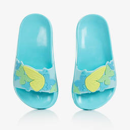 Sophia Webster Mini-Girls Blue Butterfly Jelly Sliders | Childrensalon Outlet