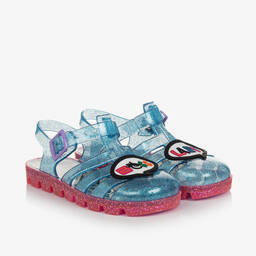 Sophia Webster Mini-Girls Blue LOL Surprise Jelly Sandals | Childrensalon Outlet