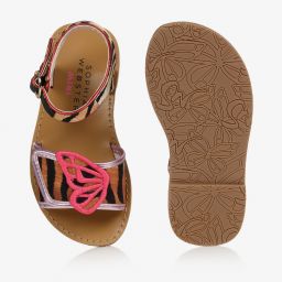 Sophia Webster Mini-Girls Brown Butterfly Sandals | Childrensalon Outlet