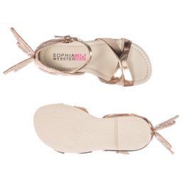Sophia Webster Mini-Girls Gold 'Chiara' Sandals | Childrensalon Outlet