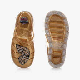 Sophia Webster Mini-Girls Gold LOL Surprise Jelly Sandals | Childrensalon Outlet