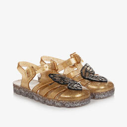 Sophia Webster Mini-Girls Gold LOL Surprise Jelly Sandals | Childrensalon Outlet