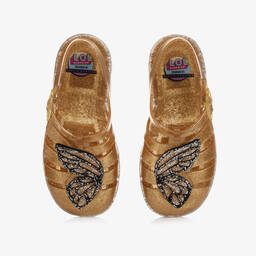 Sophia Webster Mini-Girls Gold LOL Surprise Jelly Sandals | Childrensalon Outlet