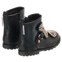 Sophia Webster Mini-بوت جلد لون أسود للبنات | Childrensalon Outlet