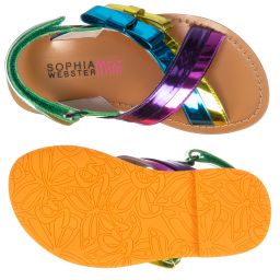 Sophia Webster Mini-Girls Metallic Sandals | Childrensalon Outlet