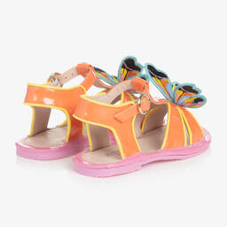 Sophia Webster Mini-Girls Orange Butterfly Sandals | Childrensalon Outlet