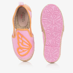 Sophia Webster Mini-Girls Pink Butterfly Espadrilles | Childrensalon Outlet