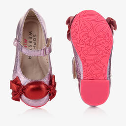 Sophia Webster Mini-Girls Pink Glitter Bonbon Shoes | Childrensalon Outlet