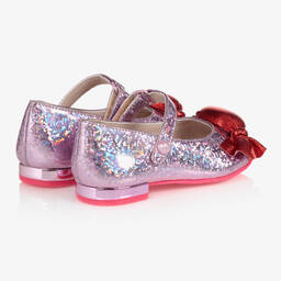 Sophia Webster Mini-Girls Pink Glitter Bonbon Shoes | Childrensalon Outlet