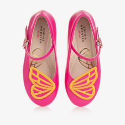 Sophia Webster Mini-Girls Pink Leather Butterfly Shoes | Childrensalon Outlet