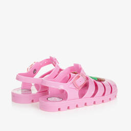 Sophia Webster Mini-Girls Pink Strawberry Jelly Sandals | Childrensalon Outlet