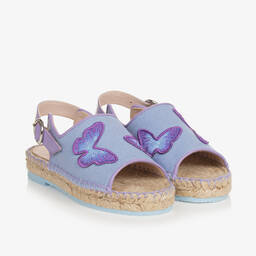 Sophia Webster Mini-Girls Purple Butterfly Espadrille Sandals | Childrensalon Outlet