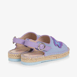 Sophia Webster Mini-Girls Purple Butterfly Espadrille Sandals | Childrensalon Outlet