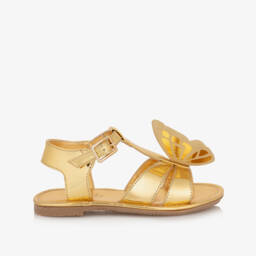 Sophia Webster Mini-صنادل ذهبية متلألئة للبنات | Childrensalon Outlet