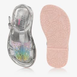 Sophia Webster Mini-Girls Silver Glitter Sandals | Childrensalon Outlet