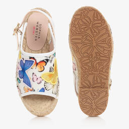 Sophia Webster Mini-Girls White Butterfly Espadrille Sandals | Childrensalon Outlet
