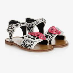 Sophia Webster Mini-Girls White Butterfly Sandals | Childrensalon Outlet