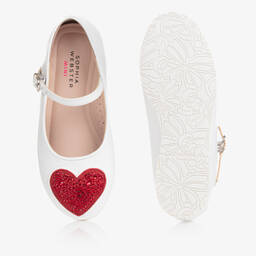 Sophia Webster Mini-Girls White Leather Amora Shoes | Childrensalon Outlet