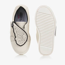Sophia Webster Mini-Girls White Leather Butterfly Trainers | Childrensalon Outlet