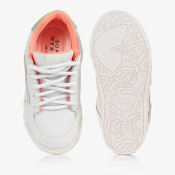 Sophia Webster Mini-Girls White Stomp Trainers | Childrensalon Outlet