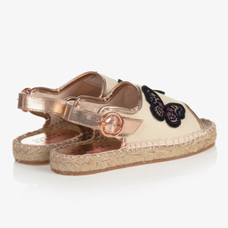 Sophia Webster Mini-Ivory & Gold Espadrille Sandals | Childrensalon Outlet
