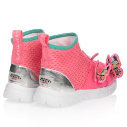 Sophia Webster Mini-Pink Butterfly Sock Trainers | Childrensalon Outlet