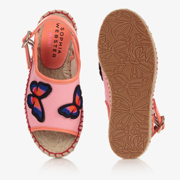 Sophia Webster Mini-Pink Espadrille Sandals | Childrensalon Outlet