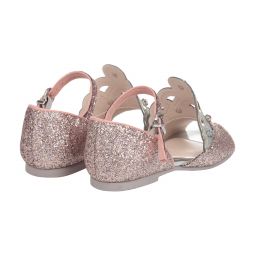 Sophia Webster Mini-Pink Glitter Leather Sandals | Childrensalon Outlet